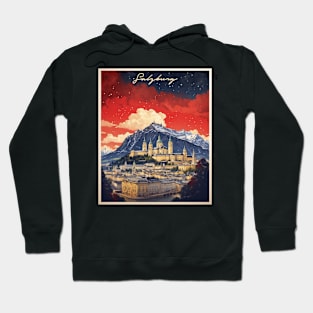 Salzburg Austria Vintage Travel Retro Tourism Hoodie